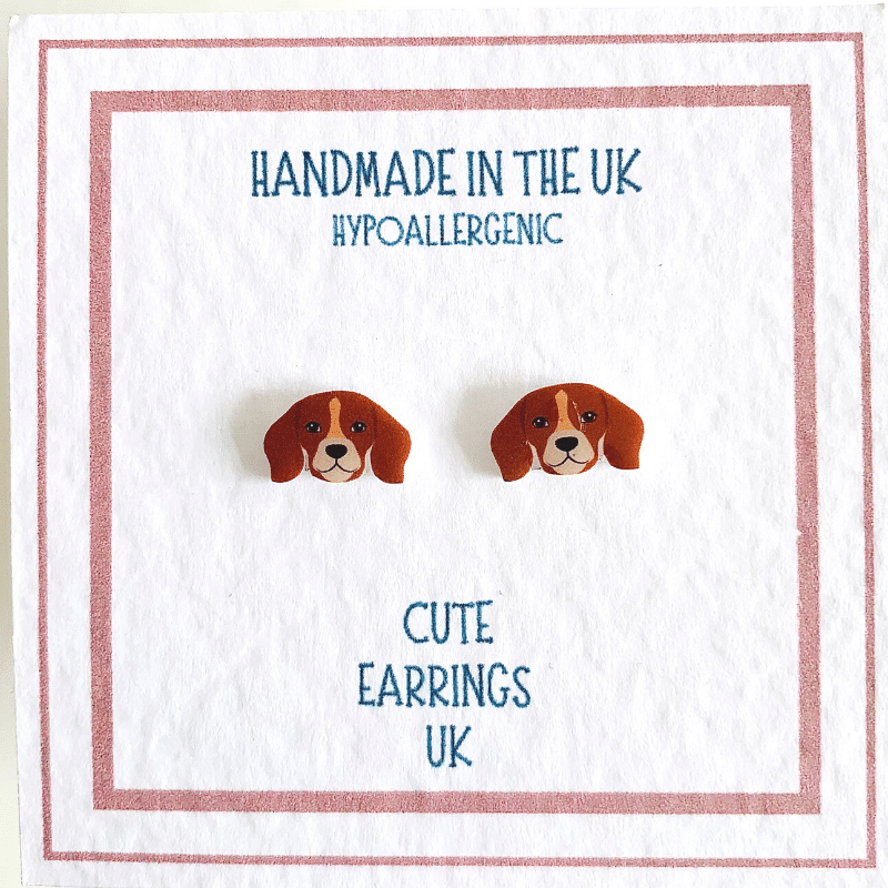 Beagle earrings deals