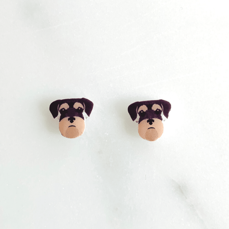 Miniature deals schnauzer earrings