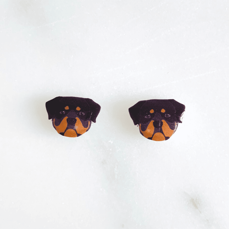 Rottweiler earrings clearance