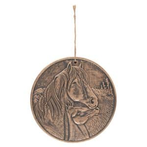 BRONZE TERRACOTTA APACHE PLAQUE