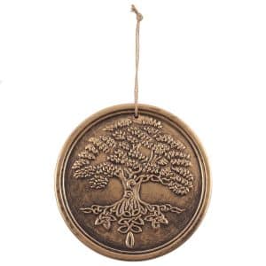 BRONZE TERRACOTTA TREE OF LIFE PLAQUE