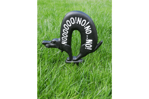 Cast Iron Garden No Dogs Fouling Poo Warning Sign Dog Plaque Stake